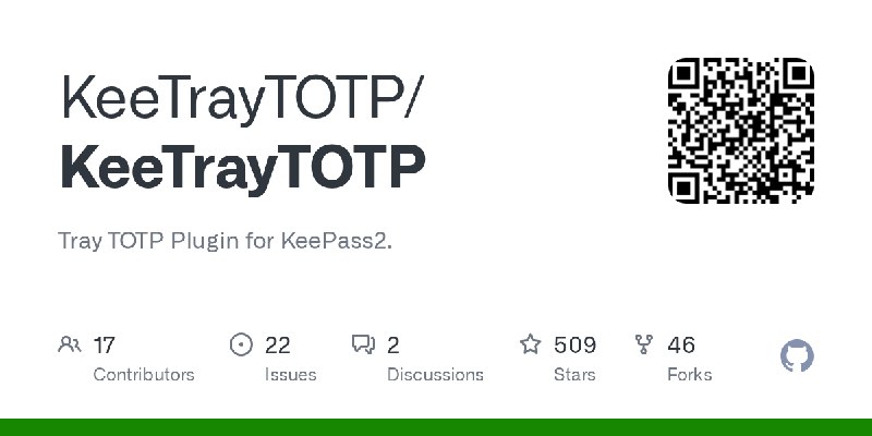GitHub - KeeTrayTOTP/KeeTrayTOTP: Tray TOTP Plugin for KeePass2.