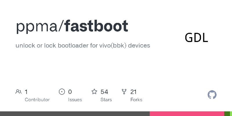 GitHub - ppma/fastboot: unlock or lock bootloader for vivo(bbk) devices