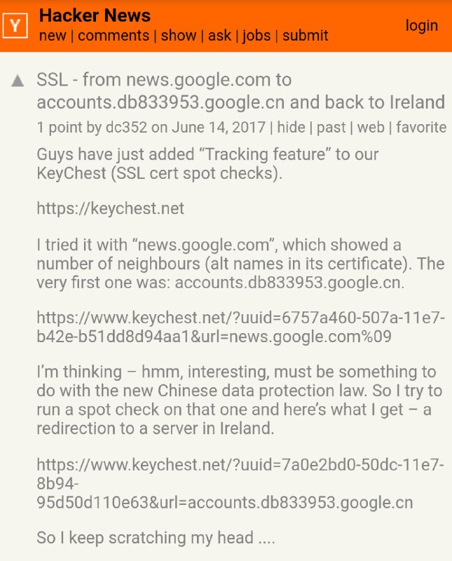 2017 年 6 月就有关于 db833953.google.cn 的信息了