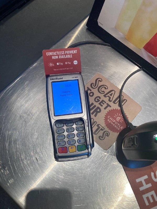 （美帝现代化 POS 机示例）