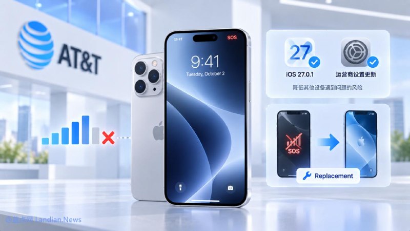 #手机数码 也是非常罕见的情况：美版 iPhone 18 Pro Max 在 AT&T 网络下出现蜂窝连接故障，无法通过软件更新修复，苹果建议用户前往零售店换机