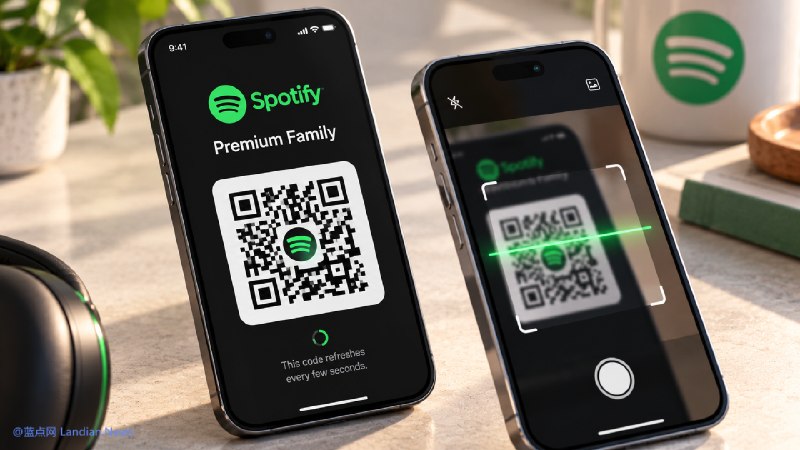 #软件资讯 流媒体音乐平台 Spotify 正在严格打击家庭版拼车行为，需要线下扫码核验家庭版成员身份