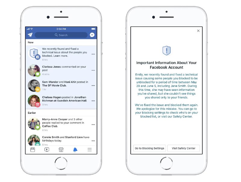 Facebook 出了一个 bug，导致 80 万用户的屏蔽设置被部分解除