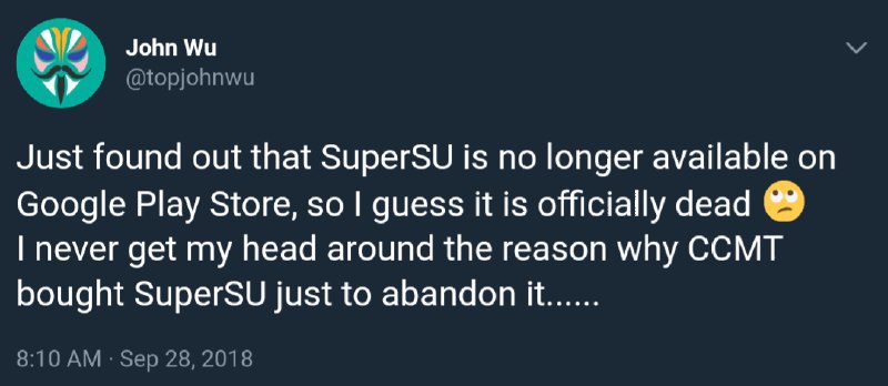 SuperSU 在 Play Store 下架了